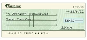 Writing a Cheque - Cambridge Open College